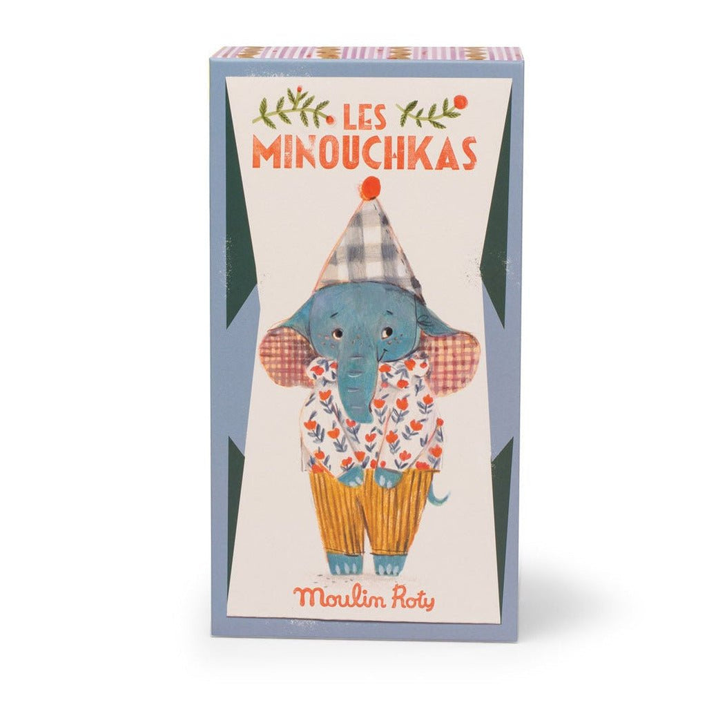 Knuffeltje Pablo de olifant Les Minouchkas - Wilde dieren Moulin Roty - In den Olifant