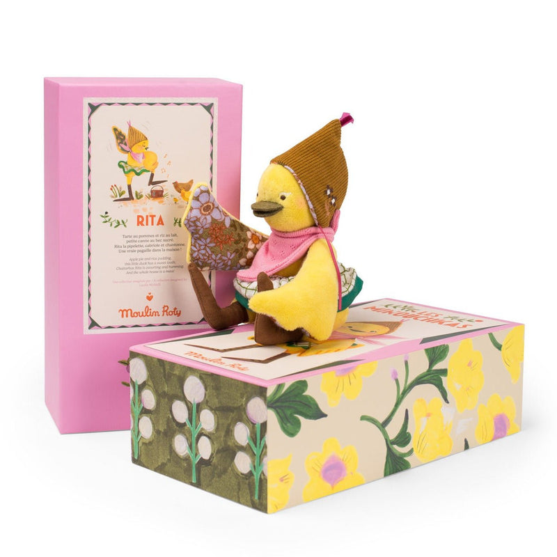Knuffeltje Rita de eend - Les Minouchkas - Boerderijdieren Moulin Roty - In den Olifant