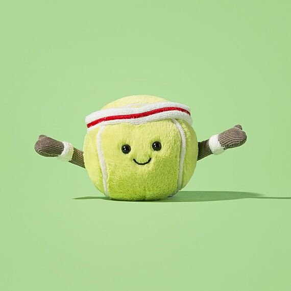 Knuffeltje Tennisbal Amuseable Sports Tennis Ball - 9 cm - Fantasieknuffels Jellycat - In den Olifant