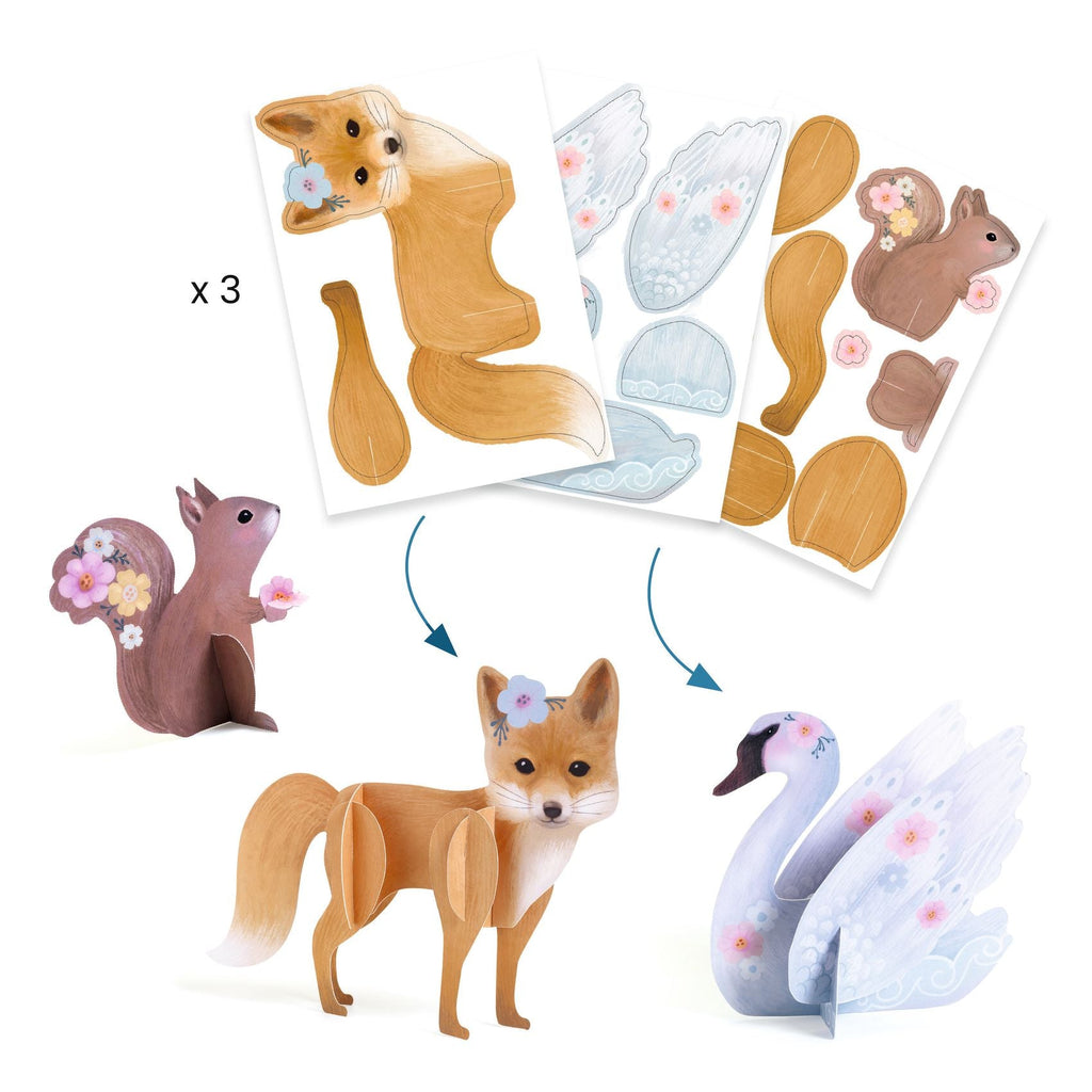 Knutseldoos Fluffy box - Knutselsets Djeco - In den Olifant