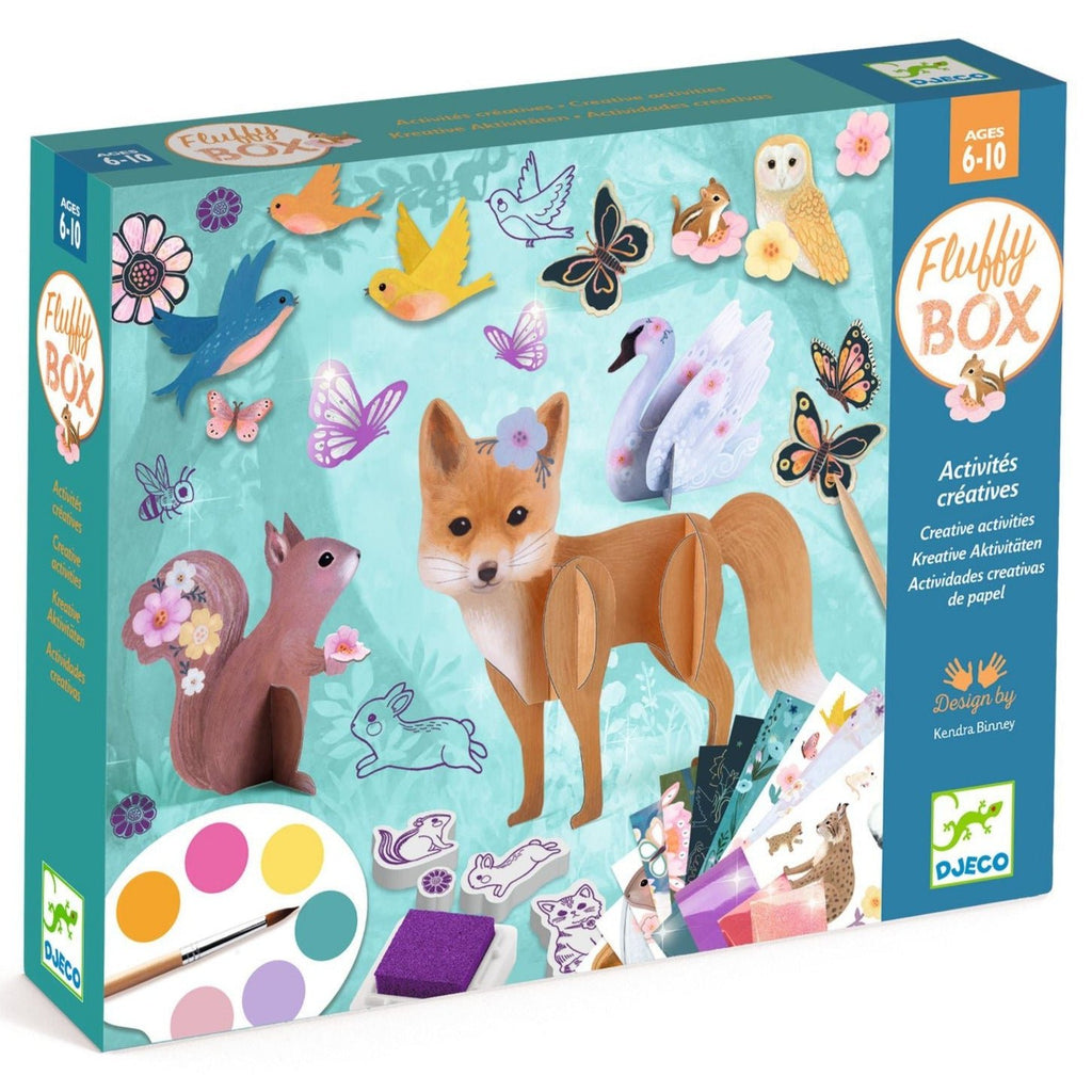 Knutseldoos Fluffy box - Knutselsets Djeco - In den Olifant