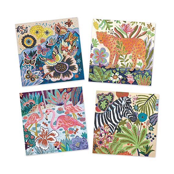 Knutselen - Glitter - Tropisch - Knutselsets Djeco - In den Olifant