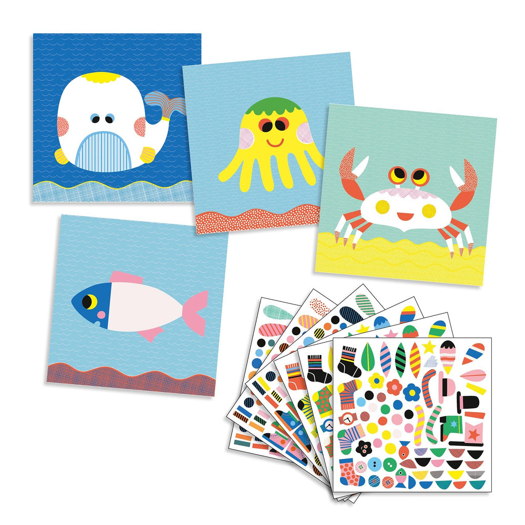 Knutselen met stickers - Marins - Stickers en stickersets Djeco - In den Olifant