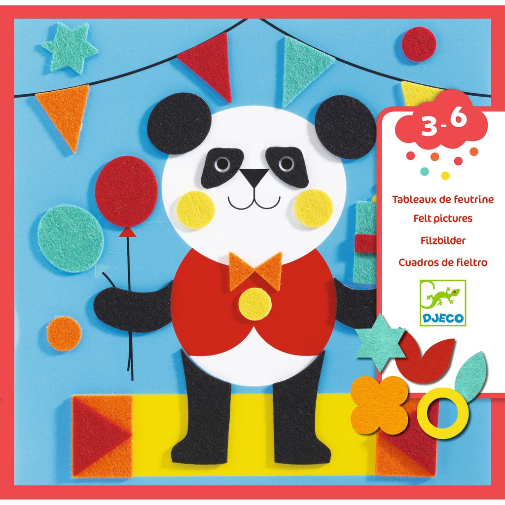 Knutselen met stickers - Zachte Viltdieren - Knutselsets Djeco - In den Olifant