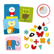 Knutselen met stickers - Zachte Viltdieren - Knutselsets Djeco - In den Olifant