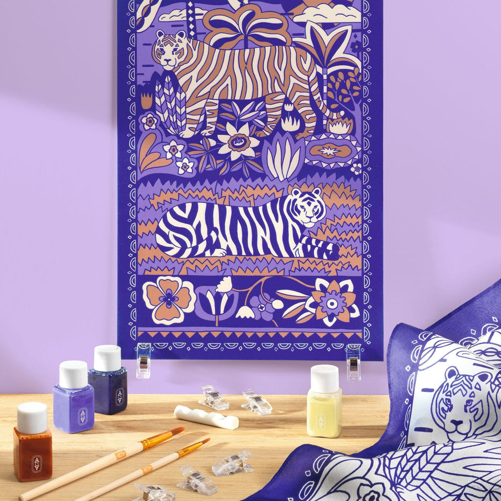 Knutselset Atelier 10 - Schilderen op zijde - Schilderen Djeco - In den Olifant