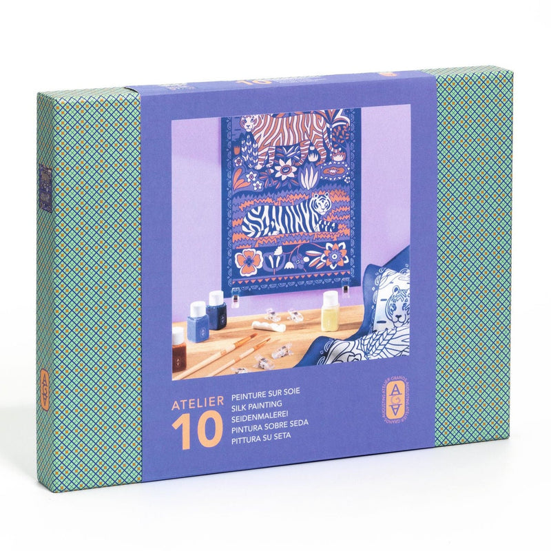 Knutselset Atelier 10 - Schilderen op zijde - Schilderen Djeco - In den Olifant