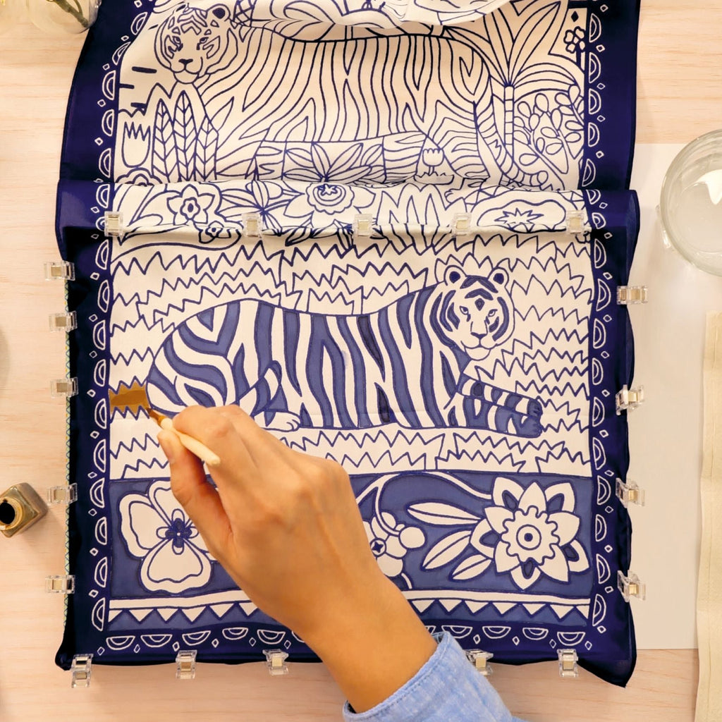 Knutselset Atelier 10 - Schilderen op zijde - Schilderen Djeco - In den Olifant