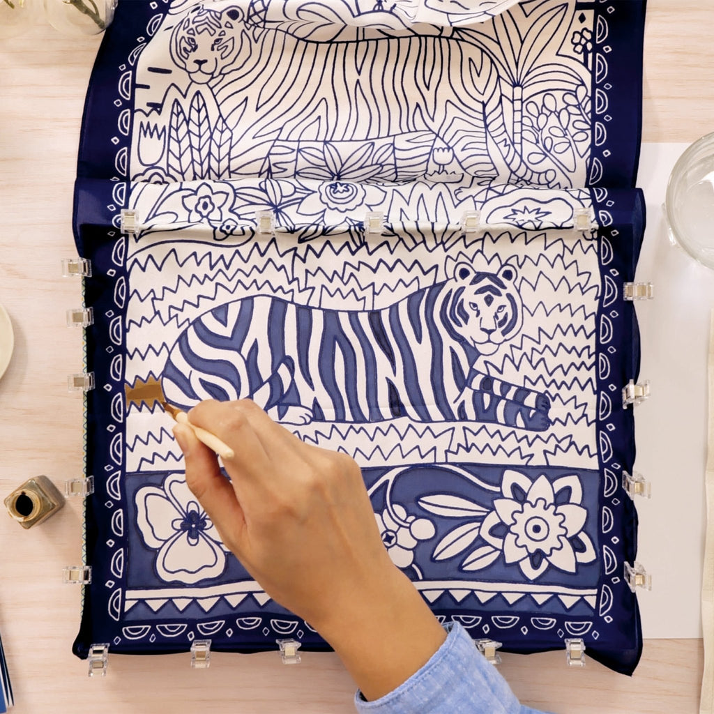 Knutselset Atelier 10 - Schilderen op zijde - Schilderen Djeco - In den Olifant