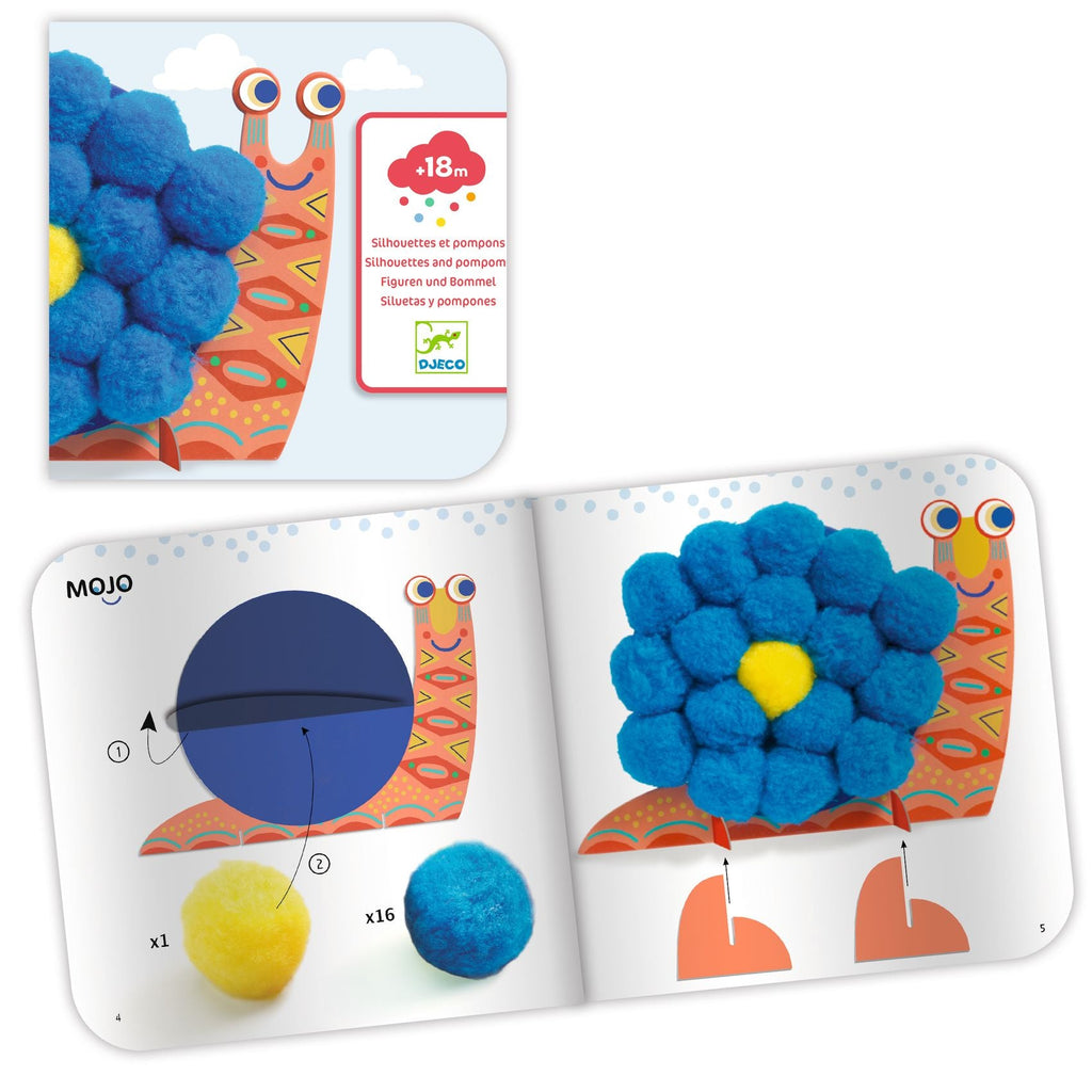 Knutselset Collages - Fluffy Diertjes - Knutselsets Djeco - In den Olifant