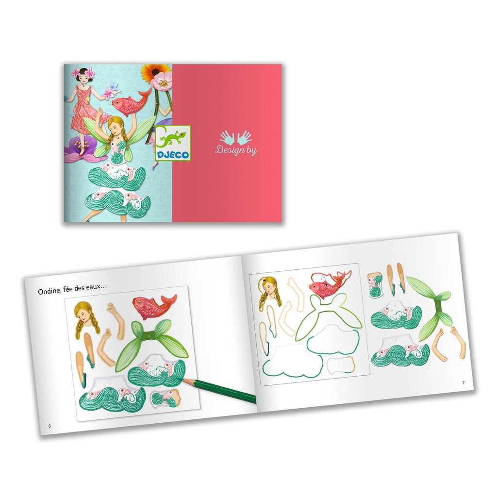 Knutselset Kleuren En Knutselen - Elfjes - Kleuren en tekenen Djeco - In den Olifant