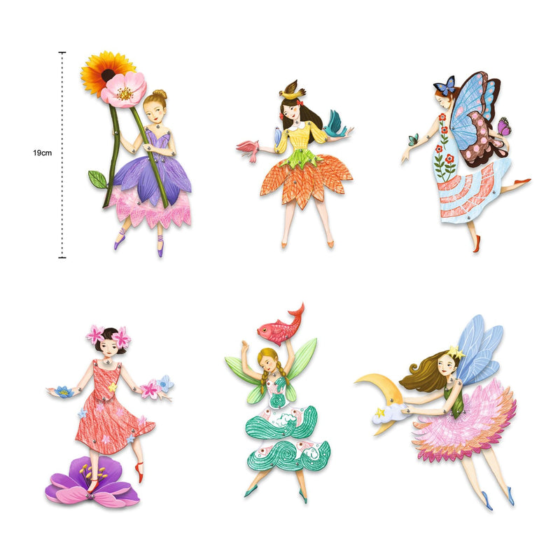 Knutselset Kleuren En Knutselen - Elfjes - Kleuren en tekenen Djeco - In den Olifant