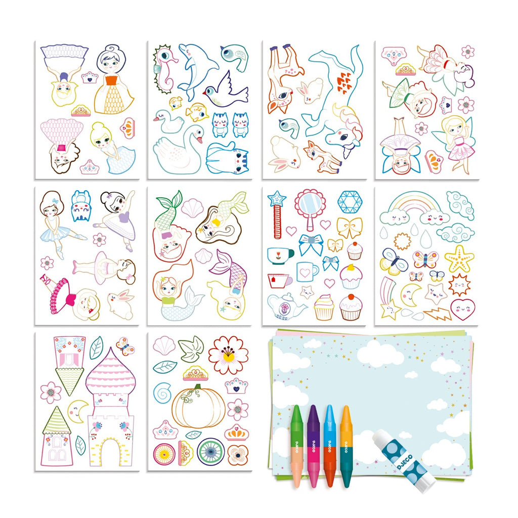 Knutselset Maak Je Wereld - Meisjes - Kleuren en tekenen Djeco - In den Olifant