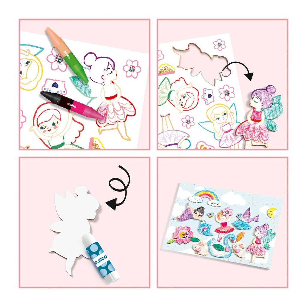 Knutselset Maak Je Wereld - Meisjes - Kleuren en tekenen Djeco - In den Olifant