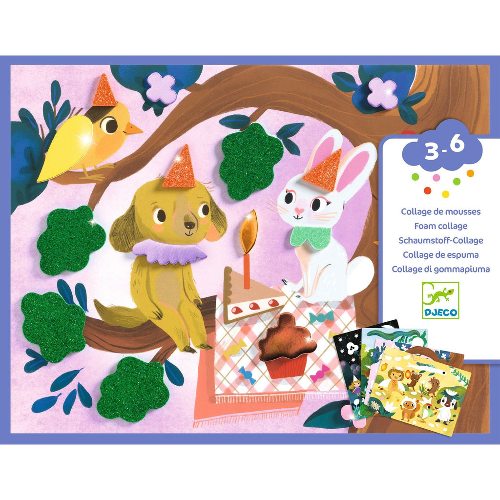Knutselset met zachte stickers - Sprankelende feestdagen - Knutselsets Djeco - In den Olifant