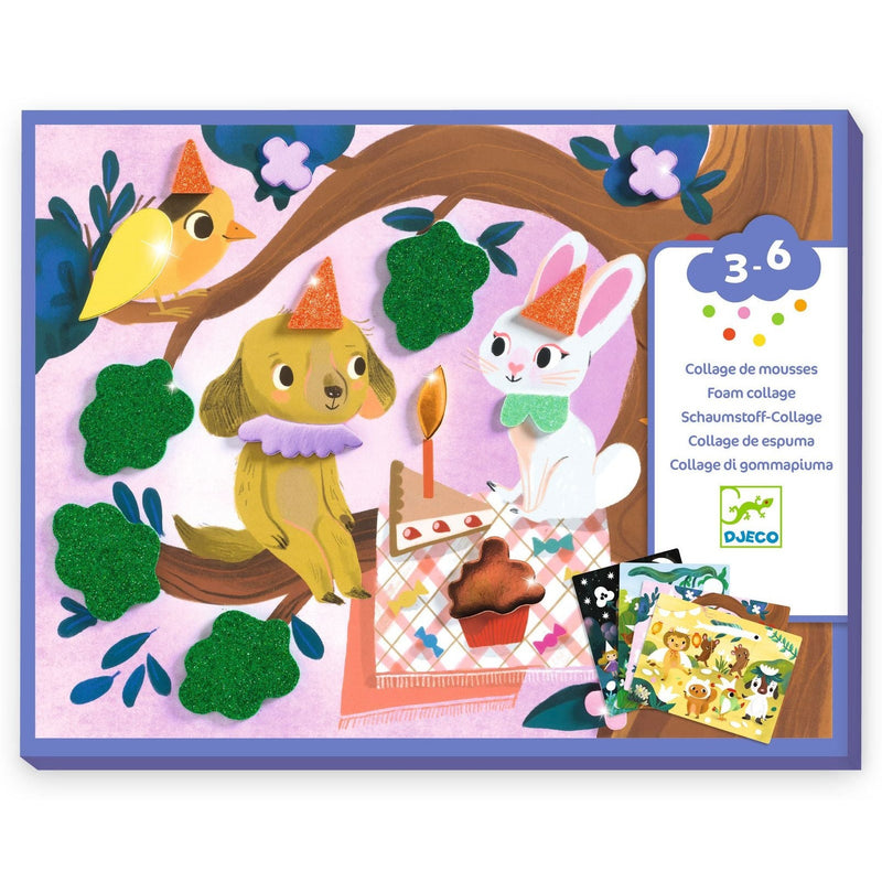 Knutselset met zachte stickers - Sprankelende feestdagen - Knutselsets Djeco - In den Olifant