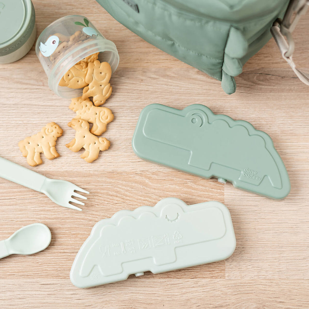 Koelelementen Croco Green - set van 2 - Lunchboxen en snackdoosjes Done by Deer - In den Olifant