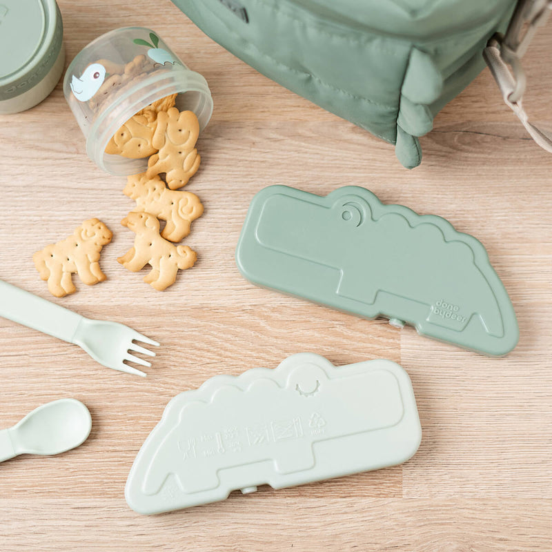 Koelelementen Croco Green - set van 2 - Lunchboxen en snackdoosjes Done by Deer - In den Olifant