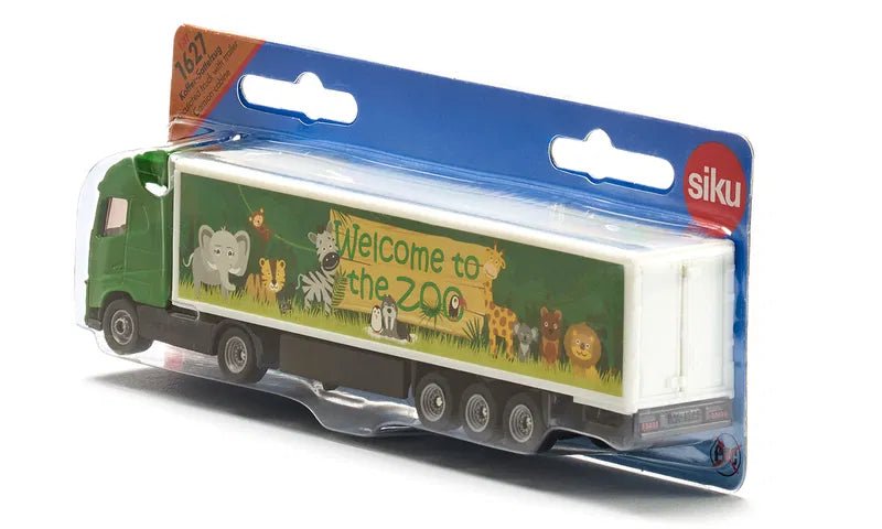 Koffer - truck met oplegger - Welcome to the zoo - Auto's en voertuigen Siku - In den Olifant