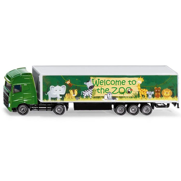 Koffer - truck met oplegger - Welcome to the zoo - Auto's en voertuigen Siku - In den Olifant