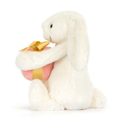 Konijn Bashful Bunny with Present - 18 cm - Konijnen Jellycat - In den Olifant