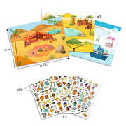 Krasplaatjes - Savanne, Woestijn, Noordpool - Kraskaarten Djeco - In den Olifant