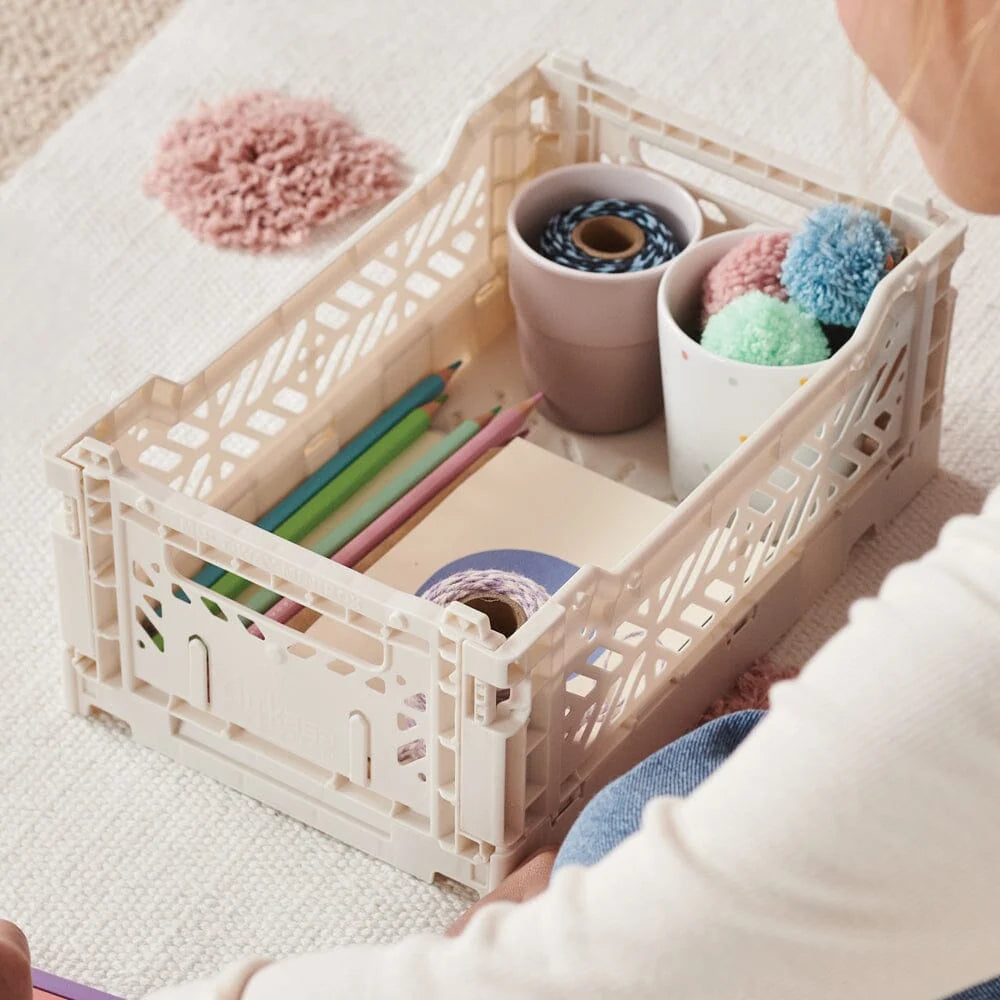 Opbergmandje Minibox Foldable Crate Coconut Milk - 26,5 x 17 x 10,5 cm
