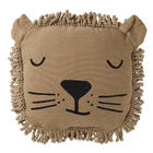 Geborduurd Kussen Lion Face | Sesame