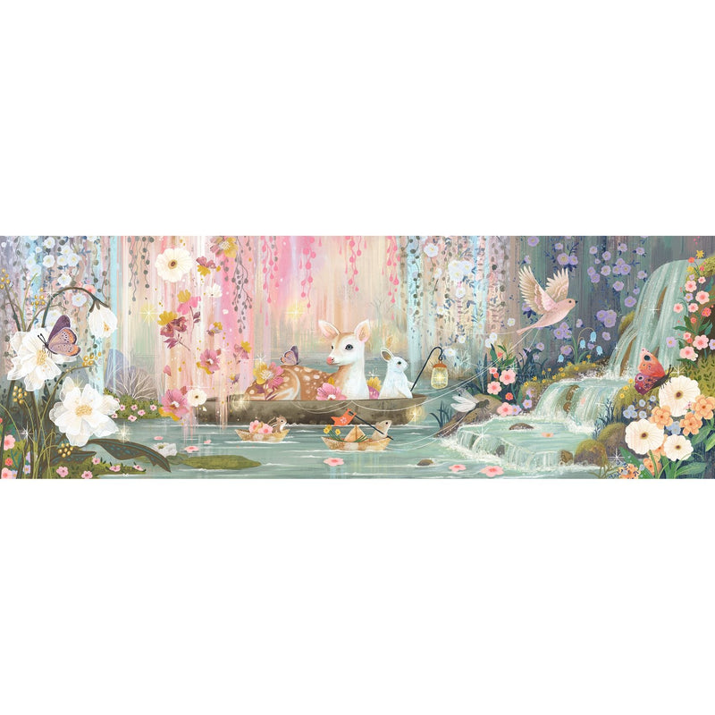 Langwerpige puzzel Fairy Lake - 350 stukjes + poster - Legpuzzels Djeco - In den Olifant