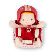 Lappenpop baby en fietszitje Lena - Lappenpoppen Lilliputiens - In den Olifant