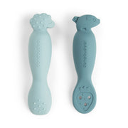Learning spoon set Tiny farm Blue - Bestek en rietjes Done by Deer - In den Olifant