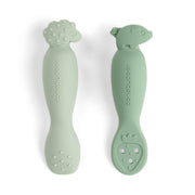 Learning spoon set Tiny farm Green - Bestek en rietjes Done by Deer - In den Olifant