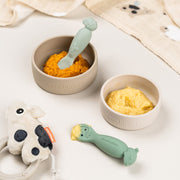 Learning spoon set Tiny farm Green - Bestek en rietjes Done by Deer - In den Olifant