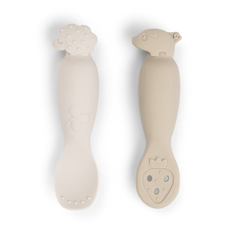 Learning spoon set Tiny farm Sand - Bestek en rietjes Done by Deer - In den Olifant