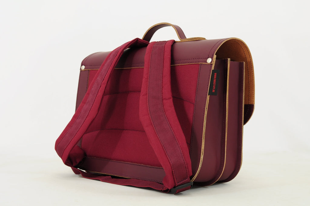 Lederen boekentas Classic Aubergine - Onaf Own Stuff - In den Olifant
