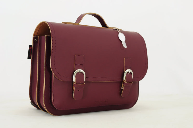 Lederen boekentas Classic Aubergine - Onaf Own Stuff - In den Olifant