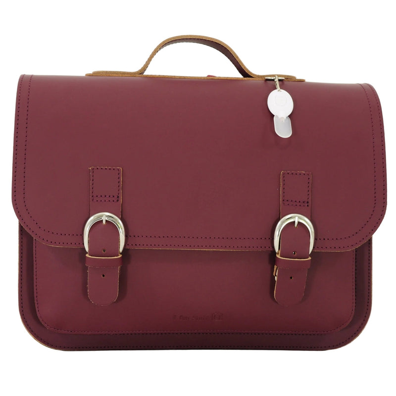 Lederen boekentas Classic Aubergine - Onaf Own Stuff - In den Olifant