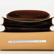 Lederen boekentas Classic Lila - Schooltassen Own Stuff - In den Olifant