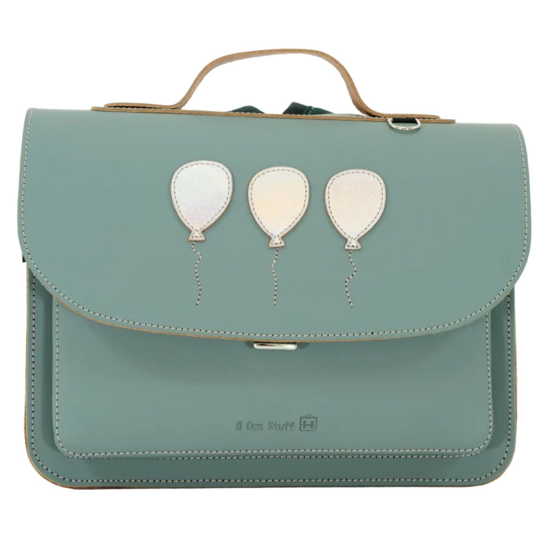 Lederen kleutertas met magneetsluiting - Balloon Azul - Schooltassen Own Stuff - In den Olifant