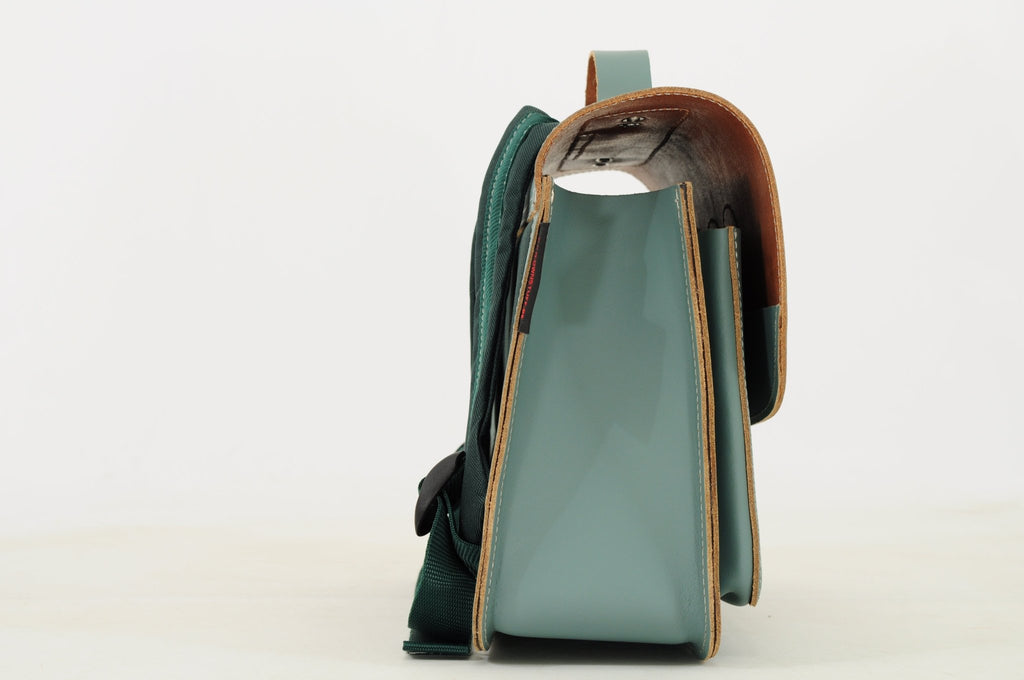 Lederen kleutertas met magneetsluiting - Balloon Azul - Schooltassen Own Stuff - In den Olifant