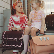 Lederen kleutertas met magneetsluiting - Balloon Peach - Schooltassen Own Stuff - In den Olifant