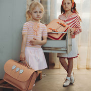 Lederen kleutertas met magneetsluiting - Balloon Peach - Schooltassen Own Stuff - In den Olifant