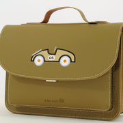 Lederen kleutertas met magneetsluiting - Car Moss - Schooltassen Own Stuff - In den Olifant