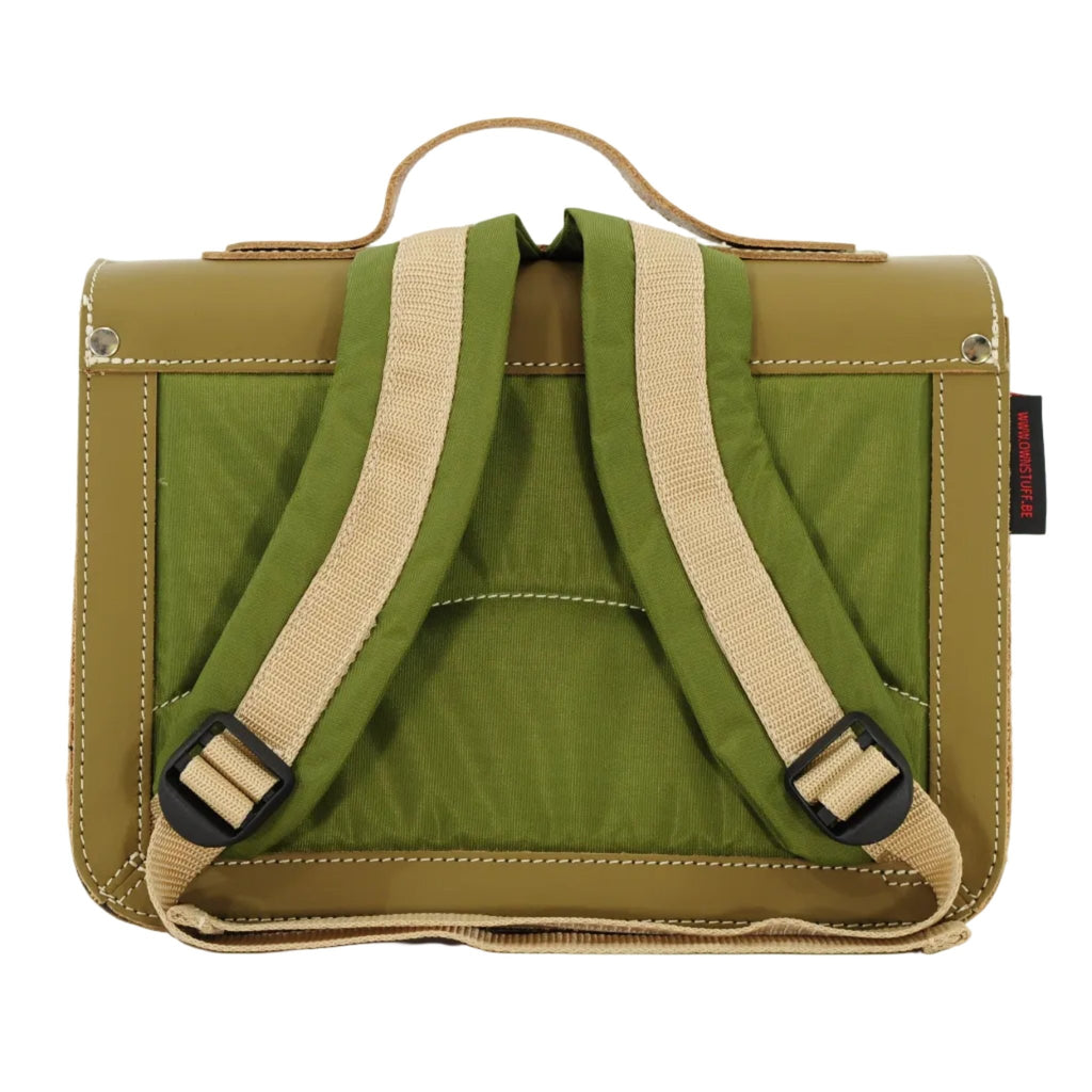 Lederen kleutertas met magneetsluiting - Car Moss - Schooltassen Own Stuff - In den Olifant