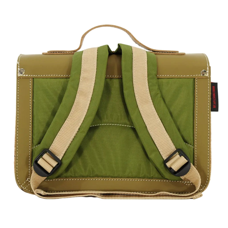 Lederen kleutertas met magneetsluiting - Car Moss - Schooltassen Own Stuff - In den Olifant