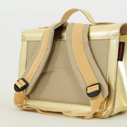 Lederen kleutertas met magneetsluiting - Gold - Schooltassen Own Stuff - In den Olifant
