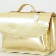 Lederen kleutertas met magneetsluiting - Gold - Schooltassen Own Stuff - In den Olifant