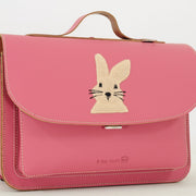 Lederen kleutertas met magneetsluiting - Rabbit Antique Pink - Schooltassen Own Stuff - In den Olifant