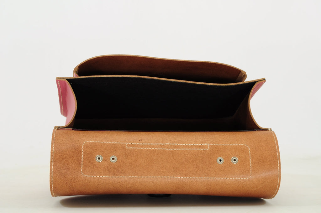 Lederen kleutertas met magneetsluiting - Rabbit Antique Pink - Schooltassen Own Stuff - In den Olifant
