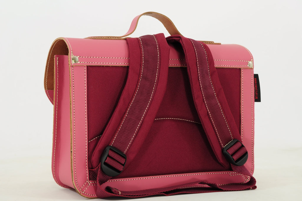 Lederen kleutertas met magneetsluiting - Rabbit Antique Pink - Schooltassen Own Stuff - In den Olifant